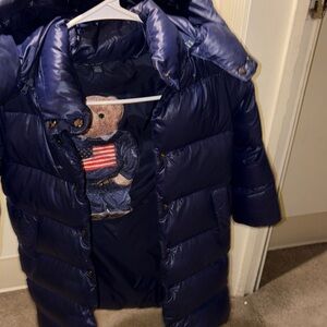 Ralph Lauren Navy Blue Kids Puffer Coat